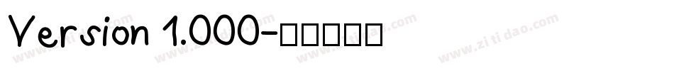 Version 1.000字体转换